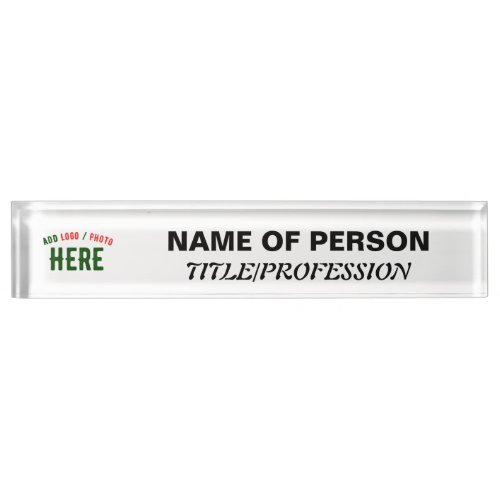 STYLISH MODERN CUSTOMIZABLE WHITE VERIFIED BRANDED DESK NAME PLATE