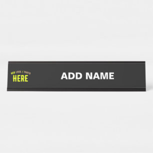 STYLISH MODERN CUSTOMIZABLE WHITE VERIFIED BRANDED DESK NAME PLATE