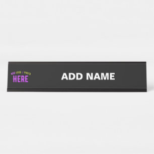 STYLISH MODERN CUSTOMIZABLE WHITE VERIFIED BRANDED DESK NAME PLATE
