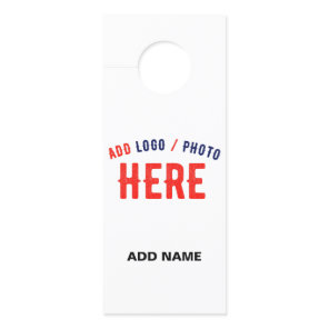STYLISH MODERN CUSTOMIZABLE WHITE VERIFIED BRANDED DOOR HANGER