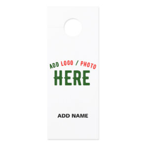 STYLISH MODERN CUSTOMIZABLE WHITE VERIFIED BRANDED DOOR HANGER