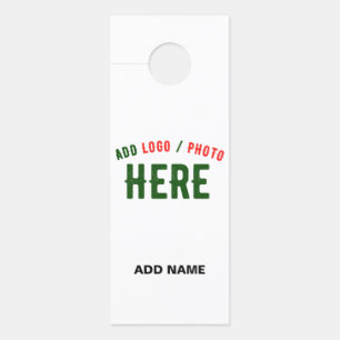 STYLISH MODERN CUSTOMIZABLE WHITE VERIFIED BRANDED DOOR HANGER