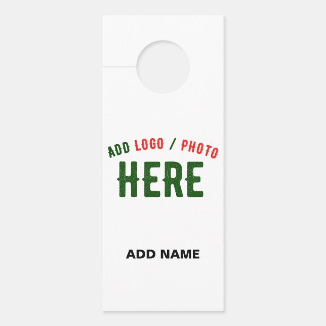 STYLISH MODERN CUSTOMIZABLE WHITE VERIFIED BRANDED DOOR HANGER (Front)