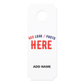 STYLISH MODERN CUSTOMIZABLE WHITE VERIFIED BRANDED DOOR HANGER