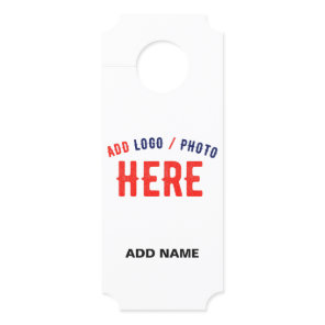 STYLISH MODERN CUSTOMIZABLE WHITE VERIFIED BRANDED DOOR HANGER