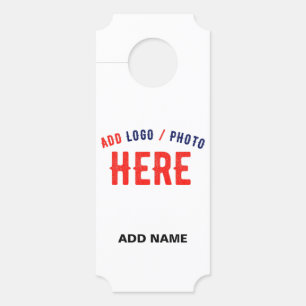 STYLISH MODERN CUSTOMIZABLE WHITE VERIFIED BRANDED DOOR HANGER
