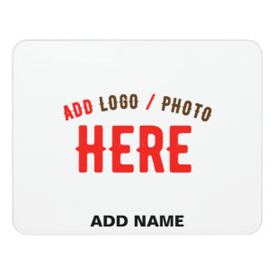 STYLISH MODERN CUSTOMIZABLE WHITE VERIFIED BRANDED DOOR SIGN