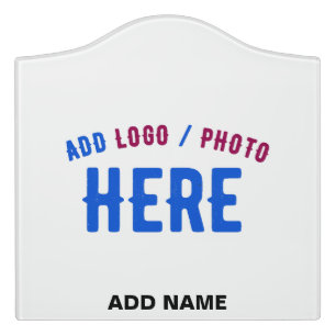 STYLISH MODERN CUSTOMIZABLE WHITE VERIFIED BRANDED DOOR SIGN
