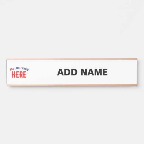 STYLISH MODERN CUSTOMIZABLE WHITE VERIFIED BRANDED DOOR SIGN