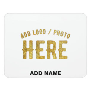 STYLISH MODERN CUSTOMIZABLE WHITE VERIFIED BRANDED DOOR SIGN