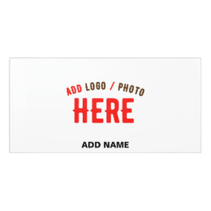 STYLISH MODERN CUSTOMIZABLE WHITE VERIFIED BRANDED DOOR SIGN