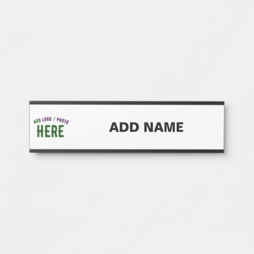 STYLISH MODERN CUSTOMIZABLE WHITE VERIFIED BRANDED DOOR SIGN