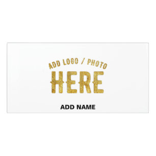 STYLISH MODERN CUSTOMIZABLE WHITE VERIFIED BRANDED DOOR SIGN