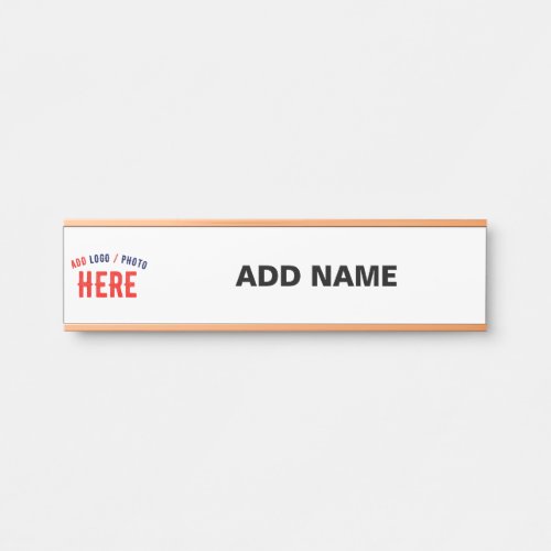 STYLISH MODERN CUSTOMIZABLE WHITE VERIFIED BRANDED DOOR SIGN