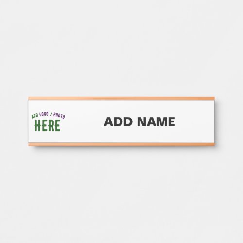 STYLISH MODERN CUSTOMIZABLE WHITE VERIFIED BRANDED DOOR SIGN