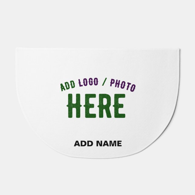 STYLISH MODERN CUSTOMIZABLE WHITE VERIFIED BRANDED DOORMAT (Front)