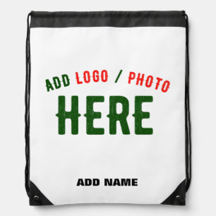 STYLISH MODERN CUSTOMIZABLE WHITE VERIFIED BRANDED DRAWSTRING BAG