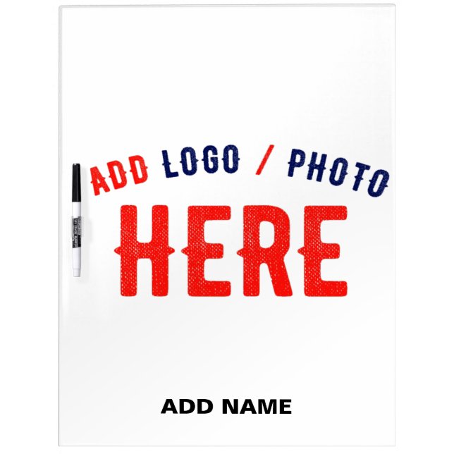 STYLISH MODERN CUSTOMIZABLE WHITE VERIFIED BRANDED DRY ERASE BOARD (Front)