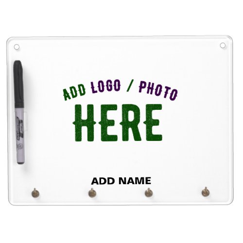 STYLISH MODERN CUSTOMIZABLE WHITE VERIFIED BRANDED DRY ERASE BOARD WITH KEYCHAIN HOLDER