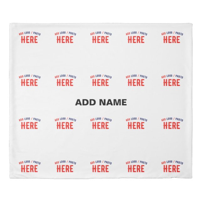 STYLISH MODERN CUSTOMIZABLE WHITE VERIFIED BRANDED DUVET COVER (Front)