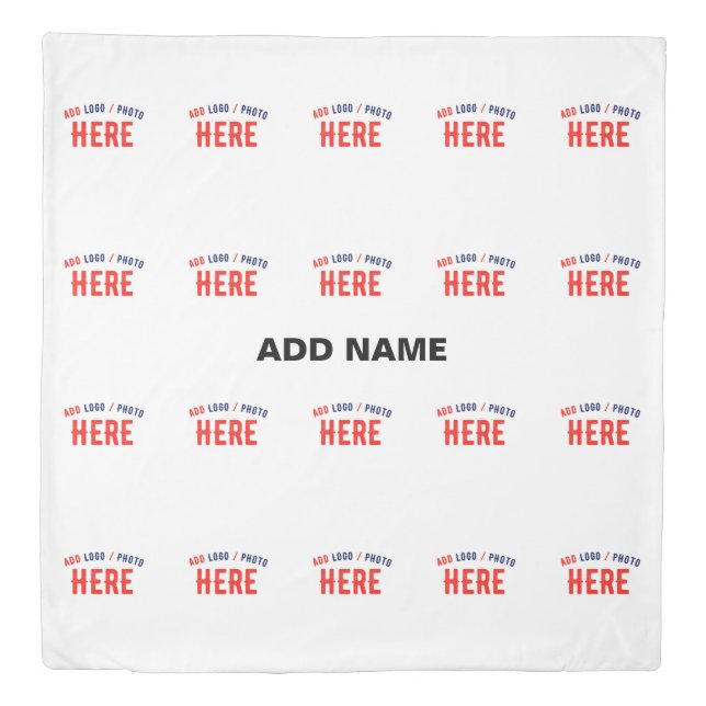 STYLISH MODERN CUSTOMIZABLE WHITE VERIFIED BRANDED DUVET COVER (Front)