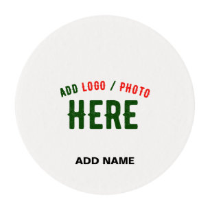 STYLISH MODERN CUSTOMIZABLE WHITE VERIFIED BRANDED EDIBLE FROSTING ROUNDS