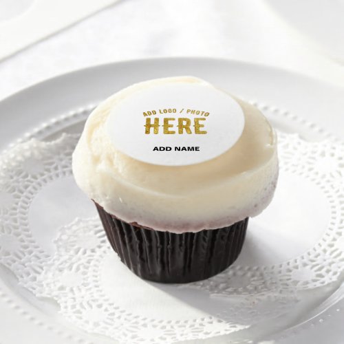 STYLISH MODERN CUSTOMIZABLE WHITE VERIFIED BRANDED EDIBLE FROSTING ROUNDS