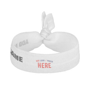 STYLISH MODERN CUSTOMIZABLE WHITE VERIFIED BRANDED ELASTIC HAIR TIE