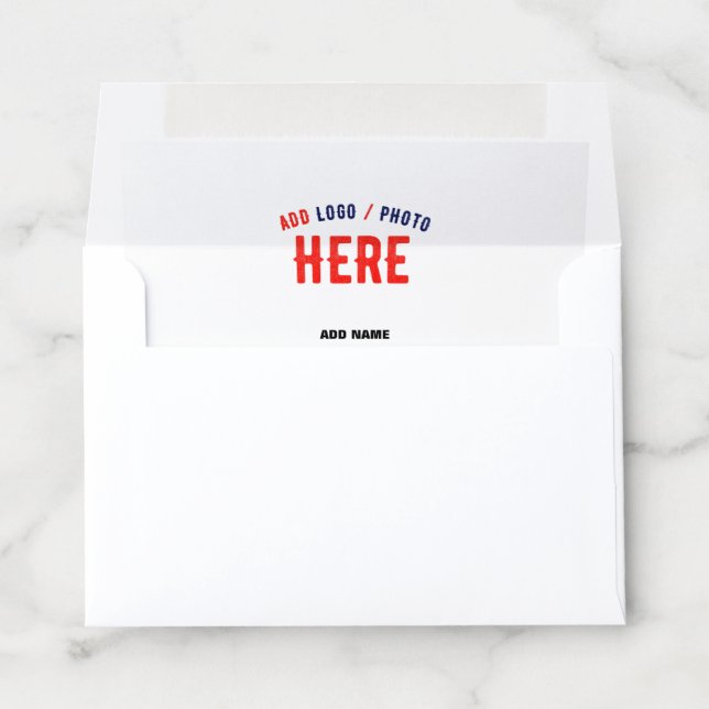 STYLISH MODERN CUSTOMIZABLE WHITE VERIFIED BRANDED ENVELOPE LINER (In Envelope)