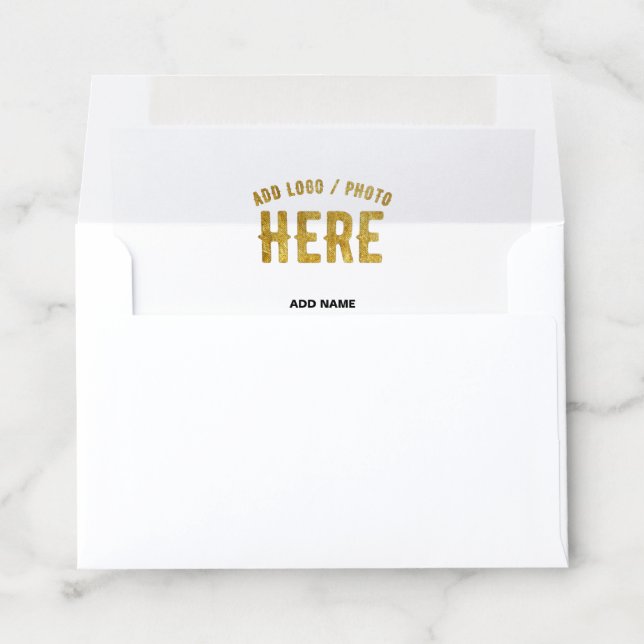 STYLISH MODERN CUSTOMIZABLE WHITE VERIFIED BRANDED ENVELOPE LINER (In Envelope)