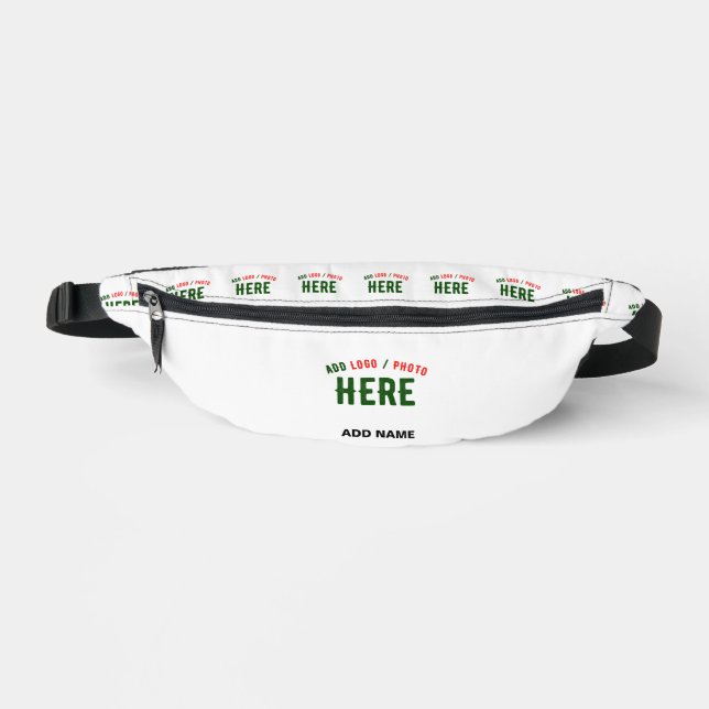 STYLISH MODERN CUSTOMIZABLE WHITE VERIFIED BRANDED FANNY PACK (Front)