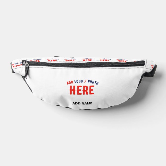 STYLISH MODERN CUSTOMIZABLE WHITE VERIFIED BRANDED FANNY PACK (Lay Down)