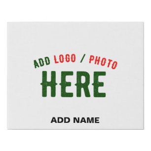 STYLISH MODERN CUSTOMIZABLE WHITE VERIFIED BRANDED FAUX CANVAS PRINT