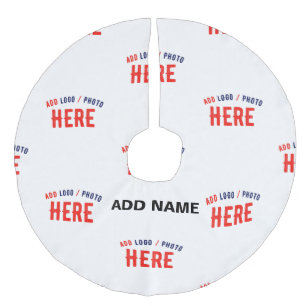 STYLISH MODERN CUSTOMIZABLE WHITE VERIFIED BRANDED FAUX LINEN TREE SKIRT