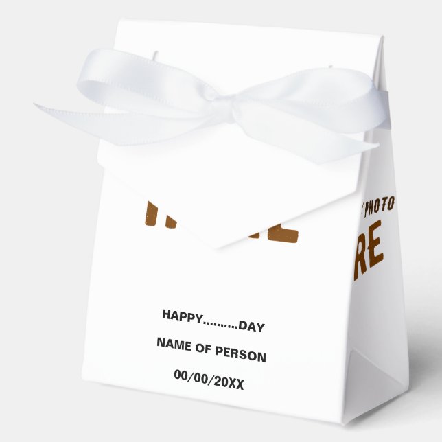 STYLISH MODERN CUSTOMIZABLE WHITE VERIFIED BRANDED FAVOR BOXES (Front)