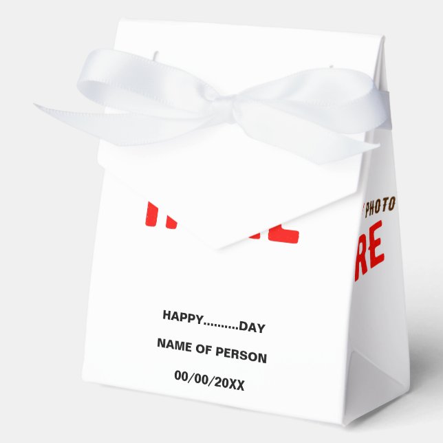 STYLISH MODERN CUSTOMIZABLE WHITE VERIFIED BRANDED FAVOR BOXES (Front)