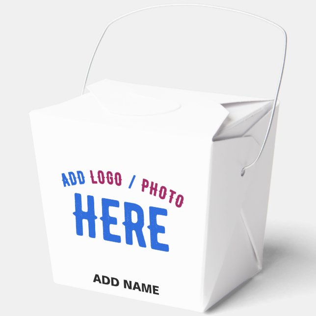 STYLISH MODERN CUSTOMIZABLE WHITE VERIFIED BRANDED FAVOR BOXES (Front)