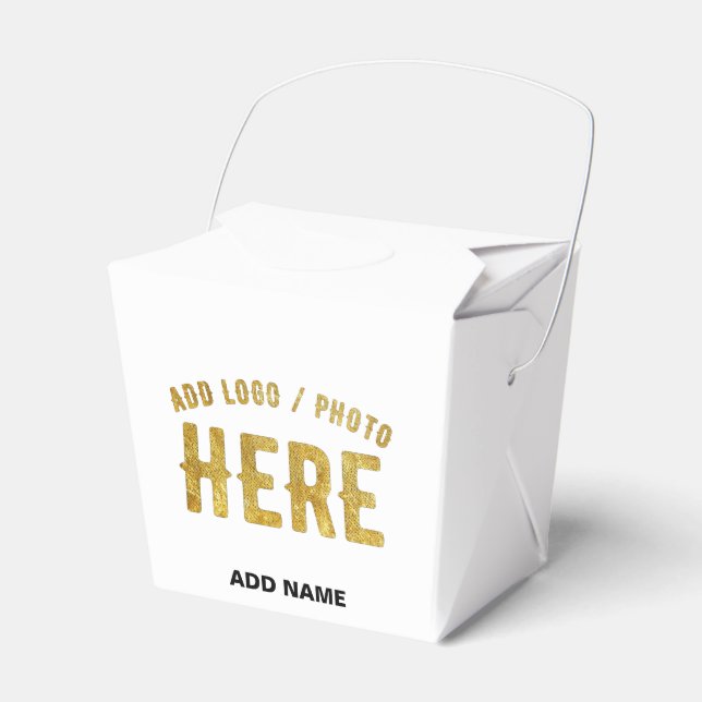 STYLISH MODERN CUSTOMIZABLE WHITE VERIFIED BRANDED FAVOR BOXES (Front Side)