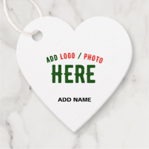 STYLISH MODERN CUSTOMIZABLE WHITE VERIFIED BRANDED FAVOR TAGS