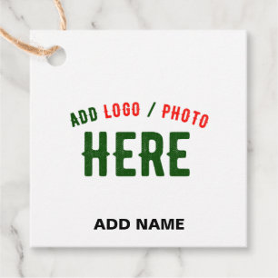 STYLISH MODERN CUSTOMIZABLE WHITE VERIFIED BRANDED FAVOR TAGS
