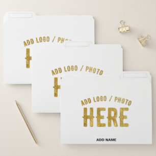 STYLISH MODERN CUSTOMIZABLE WHITE VERIFIED BRANDED FILE FOLDER