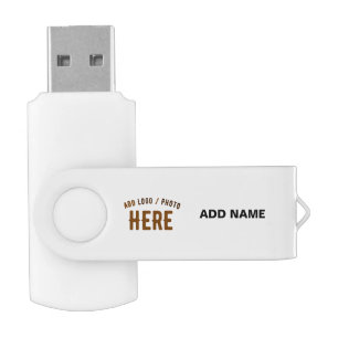 STYLISH MODERN CUSTOMIZABLE WHITE VERIFIED BRANDED FLASH DRIVE