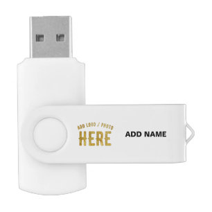 STYLISH MODERN CUSTOMIZABLE WHITE VERIFIED BRANDED FLASH DRIVE