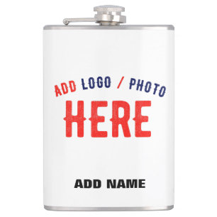 STYLISH MODERN CUSTOMIZABLE WHITE VERIFIED BRANDED FLASK