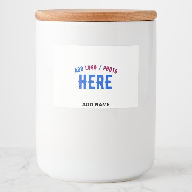STYLISH MODERN CUSTOMIZABLE WHITE VERIFIED BRANDED FOOD LABEL (Front)
