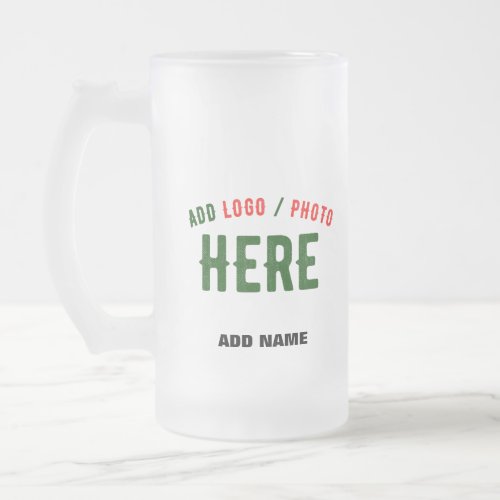 STYLISH MODERN CUSTOMIZABLE WHITE VERIFIED BRANDED FROSTED GLASS BEER MUG