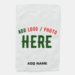 STYLISH MODERN CUSTOMIZABLE WHITE VERIFIED BRANDED GARDEN FLAG