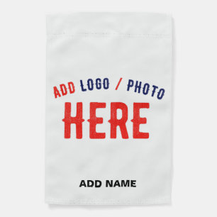STYLISH MODERN CUSTOMIZABLE WHITE VERIFIED BRANDED GARDEN FLAG