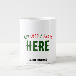 STYLISH MODERN CUSTOMIZABLE WHITE VERIFIED BRANDED GIANT COFFEE MUG