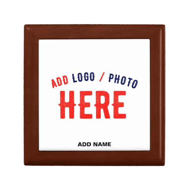 STYLISH MODERN CUSTOMIZABLE WHITE VERIFIED BRANDED GIFT BOX (Front)